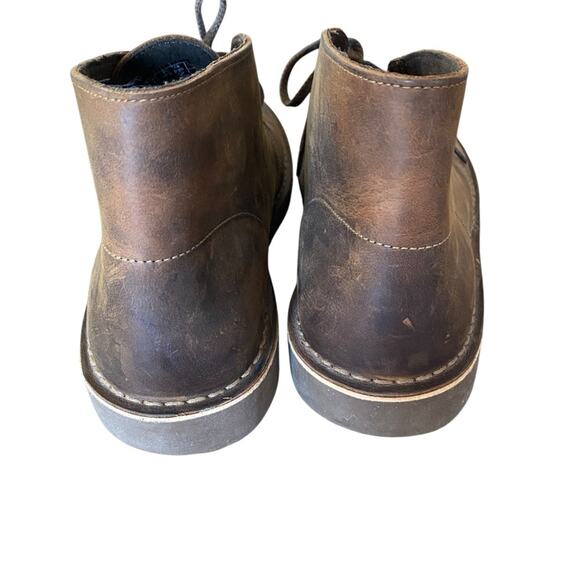 Clarks Mens Bushacre Brown Leather Distressed Chukka Boots size 9.5 NWOB main image 5